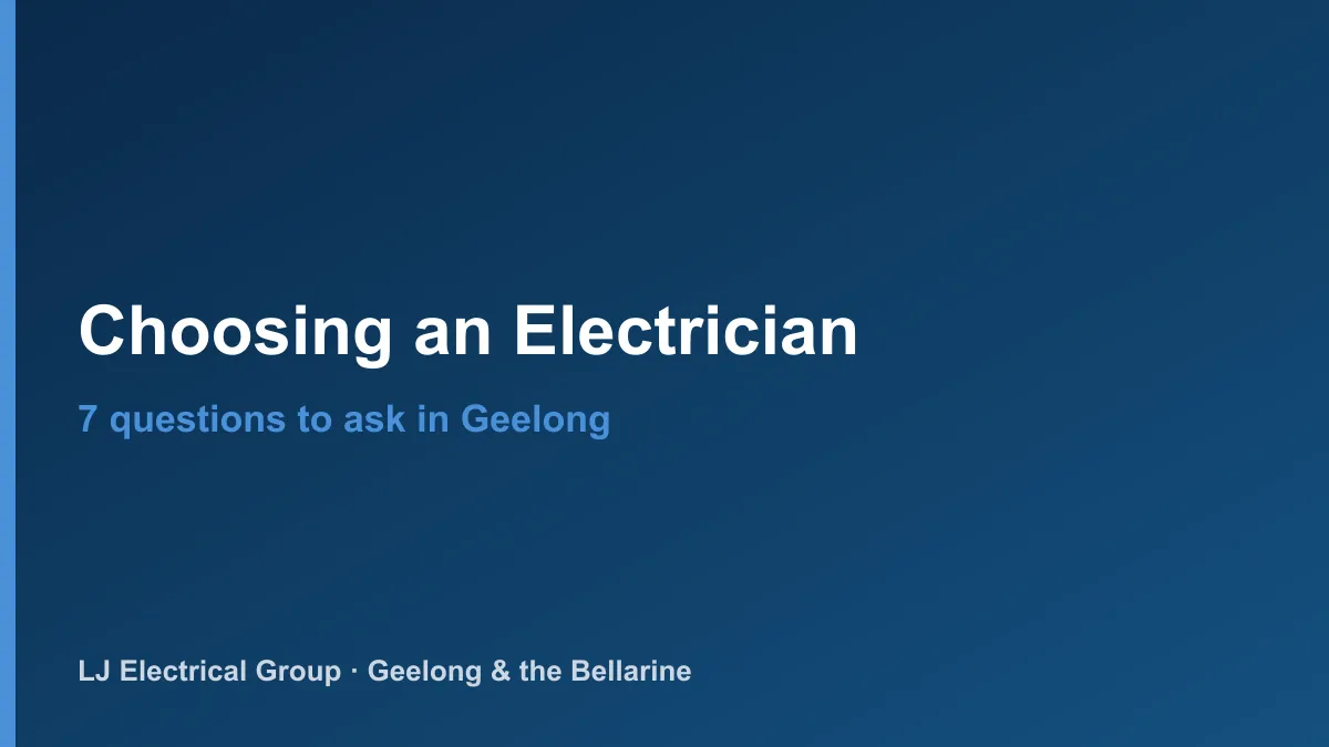 Illustration representing choosing a licensed local electrician in Geelong